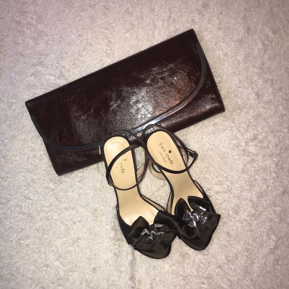 Clutch with silver trim